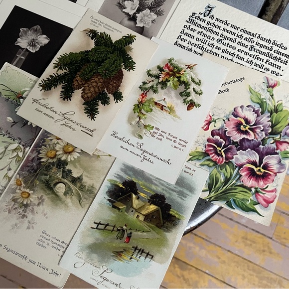 Vintage German Postcard Lot UNUSED! Includes One Birthday Card - Picture 3 of 9